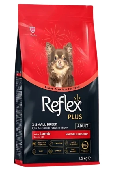 Reflex plus xsmall adult 1,5kg kuzulu yetişkin hipoalerjenik çok küçük ırk köpek maması ürün görseli 1