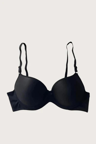 Mikro Kumaş Push Up Dolgulu Balenli Günlük Tek Destekli Sütyen ürün görseli 1