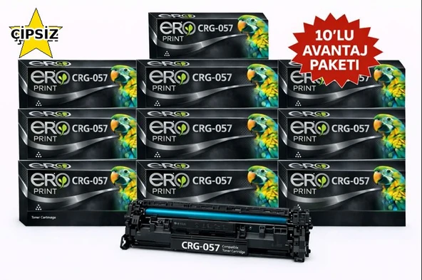 CRG-057 / Canon LBP-237dw Çipsiz Muadil Toner 10'lu Avantaj Paket ürün görseli 1
