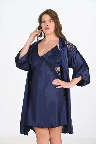 2'li Lacivert Sabahlık Takımı Bigsize 6208 ürün görseli 1