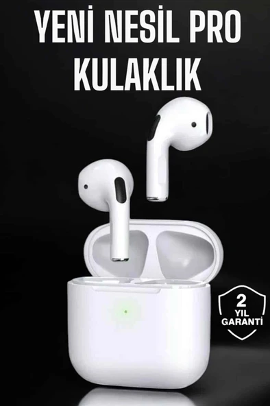 Beyaz Yeni Nesil Pro Bluetooth Kulaklık Yüksek Ses Kaliteli Anc Özelliği ürün görseli 1