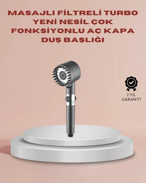 Filtreli Masaj Özellikli Duş Başlığı Aç Kapa Tuşlu ürün görseli 1