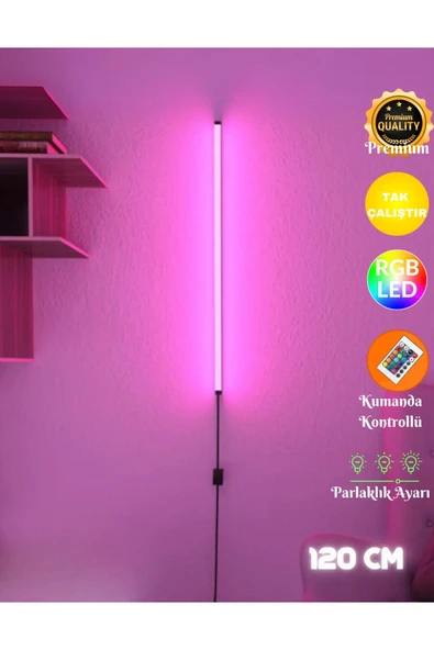 neeko Uzaktan Kumandalı Köşe Rgb Led Abajur Aplik Gece Lambası Kumandalı 120 Cm ürün görseli 1