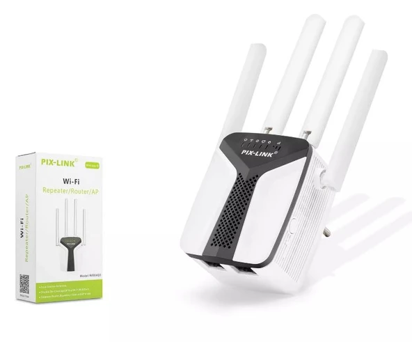 Hadron  Pix-Link Lv-Wr64q3 Wifi Repeater + Router + AP 450 Mbps Siyah / Beyaz ürün görseli 1