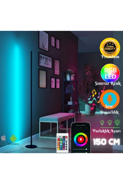 neeko Valör Telefon Ve Kumanda Kontrollü - Oda Aydınlatma Sistemi Full Rgb - 150 Cm ürün görseli 1