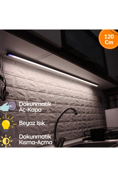 neeko Mutfak Tezgah Üstü Dokunmatik Led Bar Aydınlatma BEYAZ IŞIK 120 cm ürün görseli 1