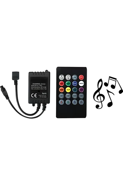 neeko SESE DUYARLI - MÜZİK RİTİMLİ Rgb Led Kontrol Kumandası ürün görseli 1