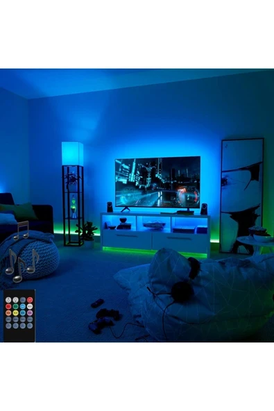 neeko SESE DUYARLI TV ARKASI RGB ŞERİT LED KUMANDALI 1 METRE ürün görseli 1