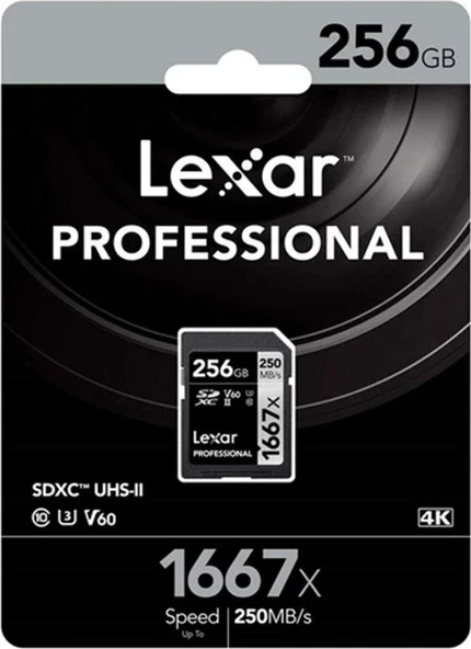 Lexar 256GB Professional 1667x SDXC HAFIZA KARTI ürün görseli 1