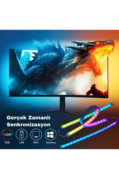 neeko Bilgisayar Ambilight Işığı Görüntüye Duyarlı Ambilight LED 32-34 INCH ürün görseli 1