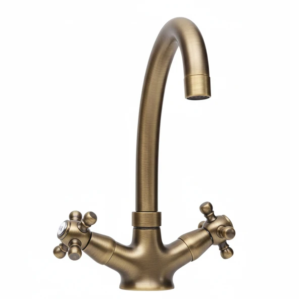 Koç Antik Kuğu Eviye Lavabo Bataryası (Lüx, %100pirinç) ürün görseli 1