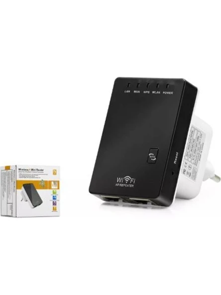 Hd9101 Wifi Repeater+ Router+Ap 300Mbps Siyah ürün görseli 1