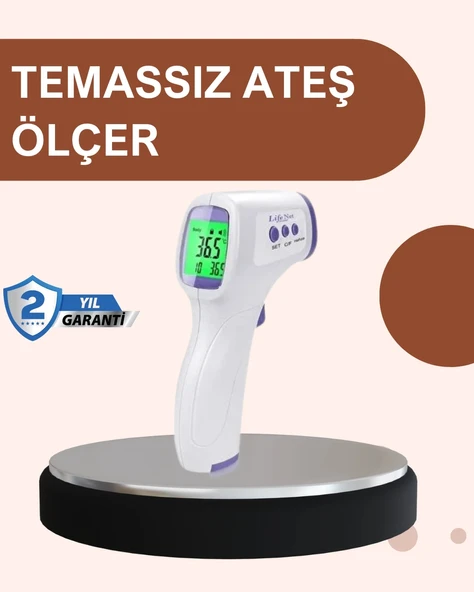 Temassız Dijital Ateş Ölçer Büyük Ekranlı Hızlı Okuma ürün görseli 1