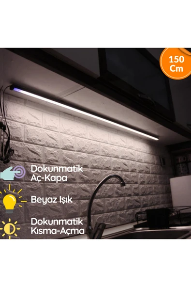 neeko Mutfak Tezgah Üstü Dokunmatik Led Bar Aydınlatma BEYAZ IŞIK 150 cm ürün görseli 1