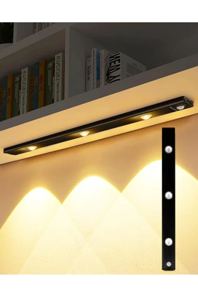 neeko Hareket Sensörlü - Dekoratif Gece Lambası - Usb Şarjlı Led Aydınlatma Siyah Kasa 40cm ürün görseli 1