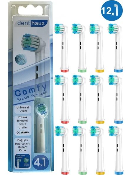 Rovexa Comfy - Klasik Yumuşak Oral B Şarjlı Diş Fırçası Yedek Başlığı - 12 Adet Yedek Başlık ürün görseli 1
