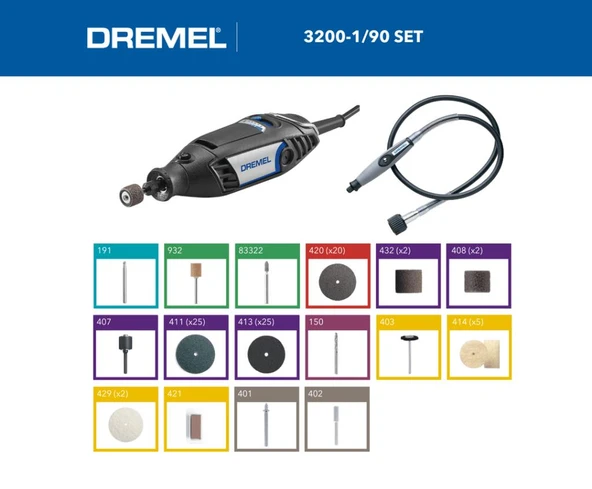 Dremel 3200 3200-1/90 El Motoru - Resim 2