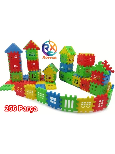 Rovexa Puzzle City 3d Yapı Ve Tasarım Blokları 256 Parça Yapı Oyuncak Puzzle Blok Set Eğlenceli Oyuncak ürün görseli 1
