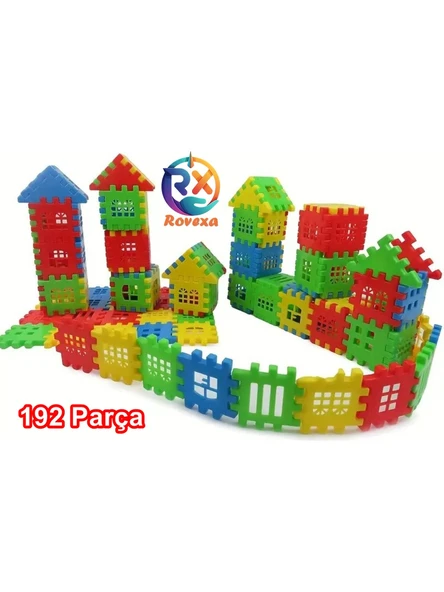 Rovexa Puzzle City 3d Yapı Ve Tasarım Blokları 192 Parça Eğitici Oyuncak Puzzle Blok Set Eğlenceli Oyuncak ürün görseli 1