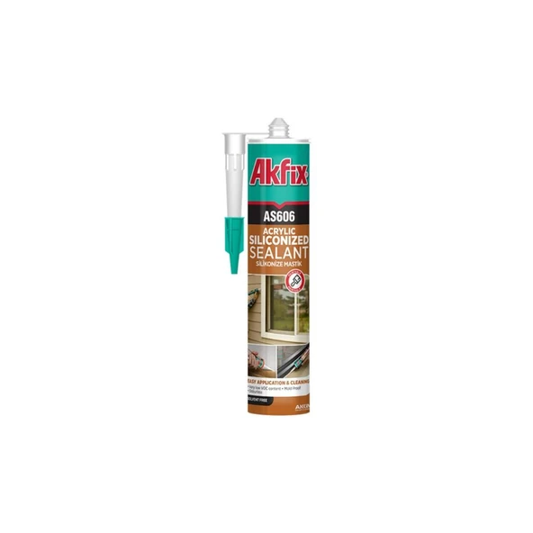 AKFİX AA016 Silikonize Akrilik Mastik 500gr Gri ürün görseli 1