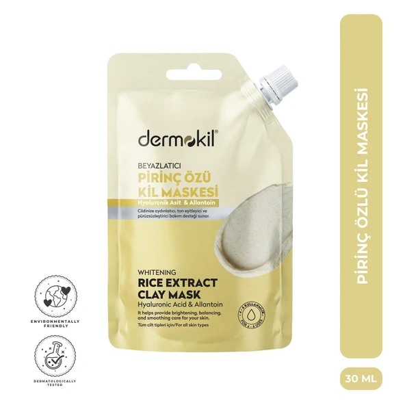 Dermokil Beyazlatıcı Etkili Pirinç Özü Kil Maske 30 ml ürün görseli 1