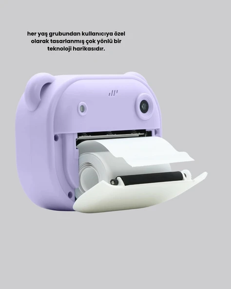 Termal Baskı Özellikli Mini Kamera Mor - Resim 3