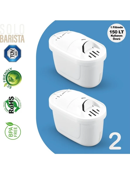 Rovexa Brita Maxtra+ Pro Uyumlu PurePro Su Arıtma Surahi Filtresi 2 Adet ürün görseli 1