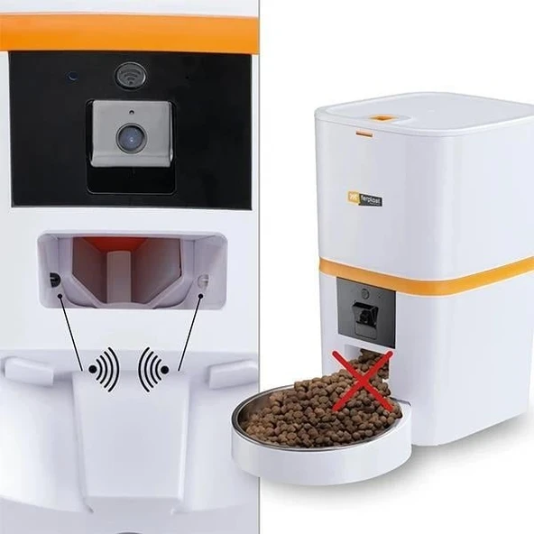Ferplast Risto Pet Smart Kameralı Akıllı Kedi ve Köpek Otomatik Mama Kabı 6 Lt - Resim 4