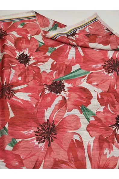 ünsal tekstil Çiçek Desenli Saten Kumaş ürün görseli 1