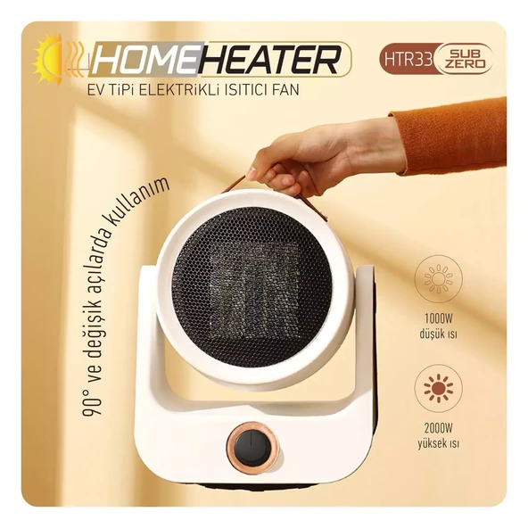 SUBZERO HTR33 ELEKTRİKLİ ISITICI FAN ürün görseli 1