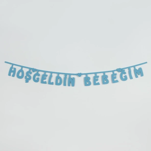 KEÇE YAZI MAVİ - HOŞGELDİN BEBEĞİM ürün görseli 1