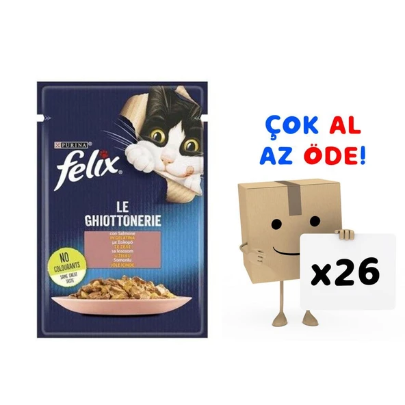 Felix Somonlu Yetişkin Kedi Konservesi 85gr 26'lı Paket ürün görseli 1