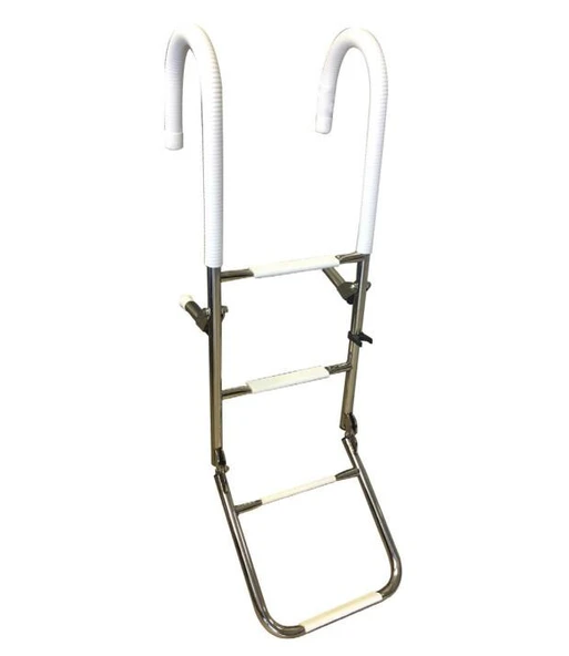 Krom Tekne Merdiveni Katlanır 4 Basamaklı 35x120cm ürün görseli 1