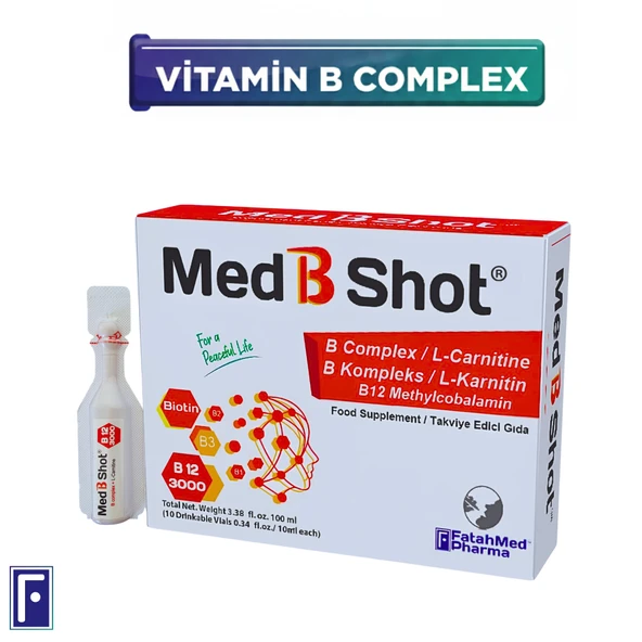 B12 Kompleks Vit. (METİLKOBALAMİN) ,B1 ,B2,B3,B5,B6,B1 ,Biotin ,L Karnitin ürün görseli 1