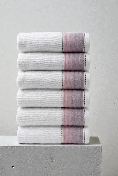 6'lı Selina Lila El Havlusu - 50x100 Cm, 225Gr, %100 Pamuk, Spa Ve Otel Havlusu ürün görseli 1
