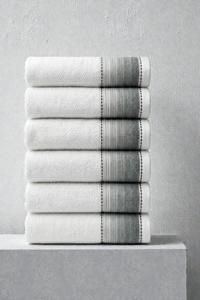 6'lı Selina Koyu Yeşil El Havlusu - 50x100 Cm, 225 Gr, %100 Pamuk, Spa Ve Otel Havlusu ürün görseli 1