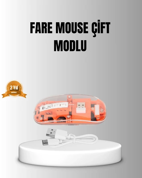Çift Modlu Kablosuz Bluetooth 5.0 + 2.4ghz Mouse – 3 Cihaz Bağlantılı, Hızlı Geçiş Düğmeli ürün görseli 1