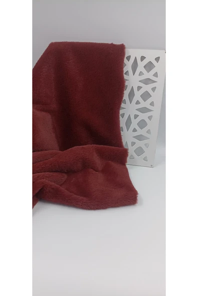 Bursa Kumaş Bordo Peluş Kumaş - Resim 3