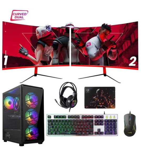 Turbox Tx1650 i7 860 16GB Ram 256GB SSD 4GB GT740 Ekran Kartı 23.6 75Hz Çift Monitör Oem Paket ürün görseli 1