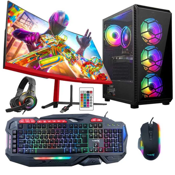 Turbox Tx5261 Intel Core i5 3470 16GB Ram 256GB SSD 4GB RX560 23.6 inç Curved Oem Paket ürün görseli 1