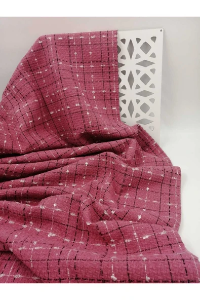 Bursa Kumaş Pembe Şanel Kumaş - Resim 3