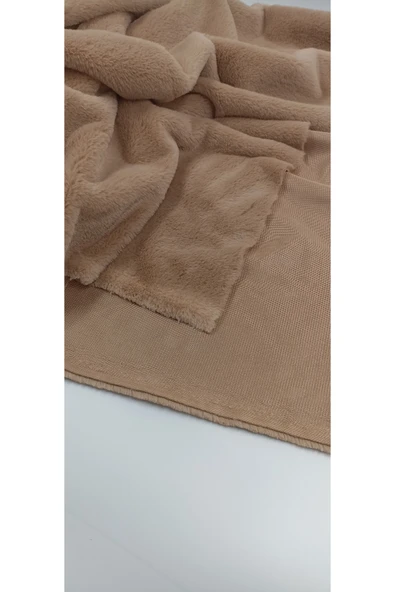 Bursa Kumaş Krem Renk Peluş Kumaş - Resim 6