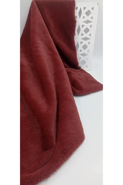 Bursa Kumaş Bordo Peluş Kumaş - Resim 2