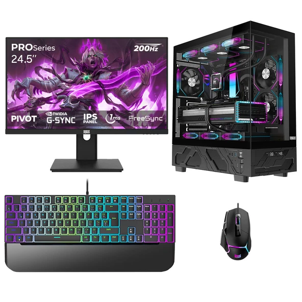 Dragos DRx7975 i5 12400F 16GB Ram 512GB M2 NVMe SSD Gigabyte Windforce 8GB RTX5060 24.5 İnç 200Hz 1ms Oyuncu Oem Paket ürün görseli 1