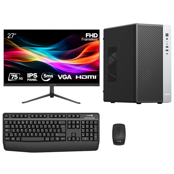 Turbox Tx6984 i5 10400 16GB DDR4 Ram 1TB NVMe SSD 27 inç Monitör Oem Paket ürün görseli 1