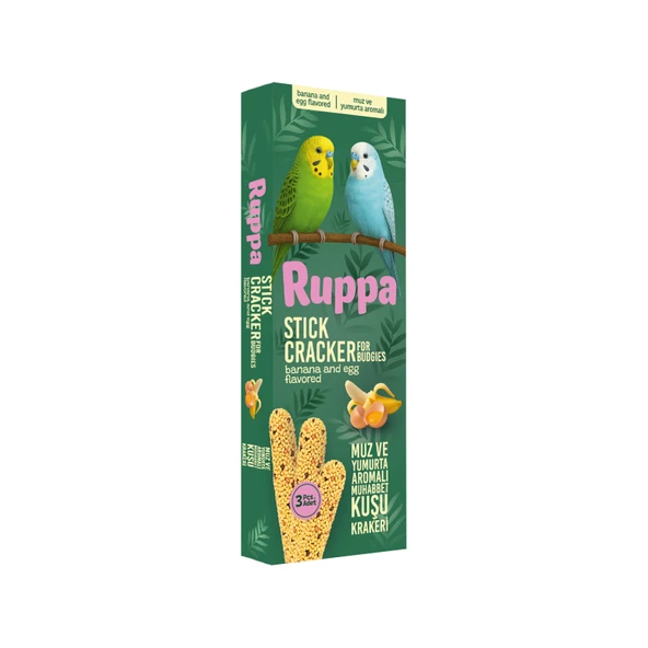 Ruppa 3Lü Muz Aromalı Muhabbet Kuşu Krakeri ürün görseli 1