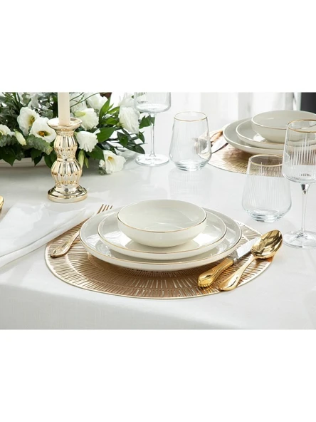 English Home Torino Porselen Çukur Tabaklı Yemek Takımı 18 Parça 6 Kişilik Gold ürün görseli 1