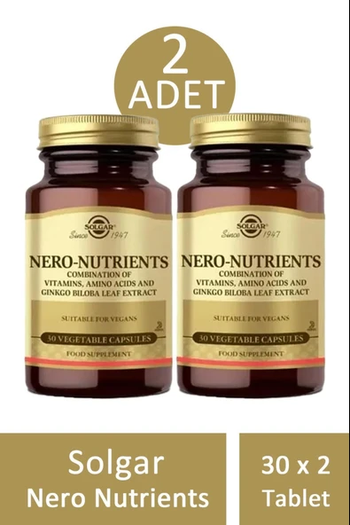 Solgar Nero Nutrients 30 Kapsül 2 Adet ürün görseli 1