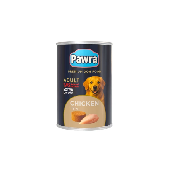 Pawra Yetişkin Köpek Tavuk Etli Pate Konserve 400 gr ürün görseli 1