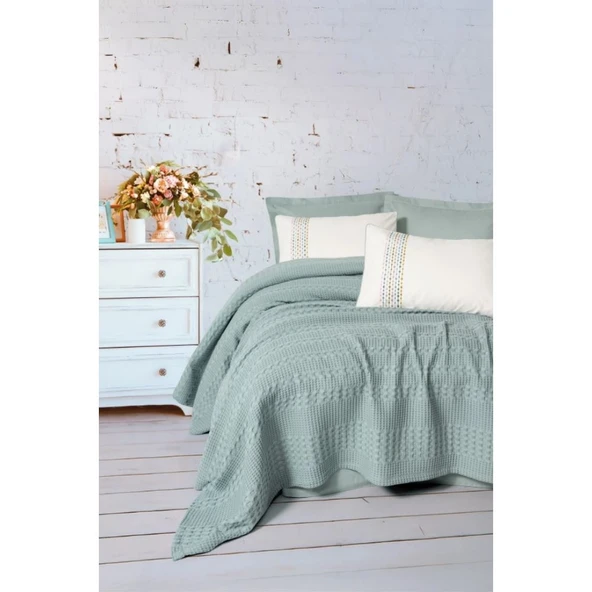 COTTON BOX AURA CIFT KISILIK PIKE TAKIMI PEBBLE MINT ürün görseli 1